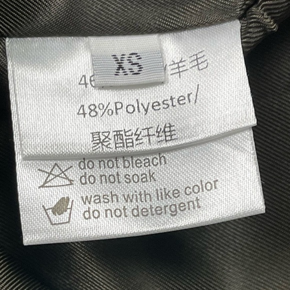 ASM ANNA Wool blend Fold Waist Wide Leg Cropped Pants Trousers Quiet Luxury - Picture 7 of 9